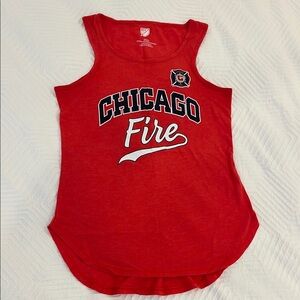 Chicago Fire Women's Heather Red Tank Top